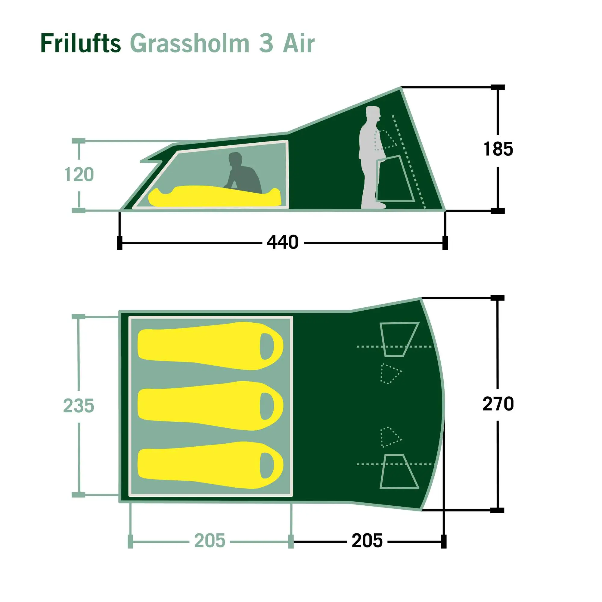 FRILUFTS GRASSHOLM 3 AIR - Familienzelt – Bild 2