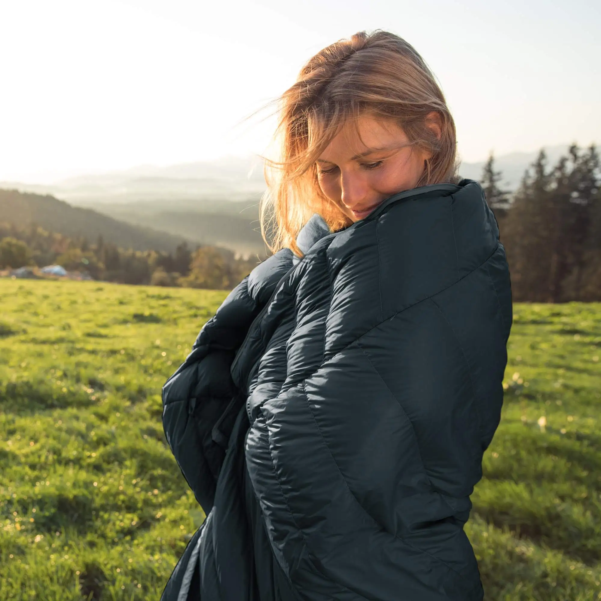 Grüezi Bag BIOPOD DOWNWOOL EXTREME LIGHT 185 BLACK EDITION - Sommerschlafsack – Bild 15